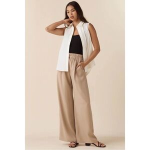 Vetta The Elastic Waist Trousers in Khaki size XS